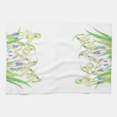 Linge De Cuisine Perce-neiges et Muscari d'aquarelle (Horizontal)