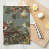 Linge De Cuisine Perdrix dans un poirier (Quart Plié)