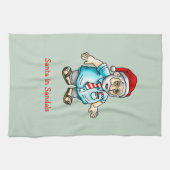 Linge De Cuisine Père Noël à Sandales (Horizontal)