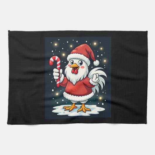 Linge De Cuisine Père Noël Chicken Joy (Horizontal)