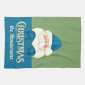 Linge De Cuisine Père Noël Christmas Blue et Green Cook's (Horizontal)