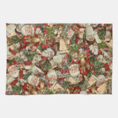 Linge De Cuisine Père Noël Collage   (Horizontal)