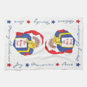 Linge De Cuisine Père Noël de couleurs dit (Horizontal)