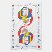 Linge De Cuisine Père Noël de couleurs dit (Vertical)