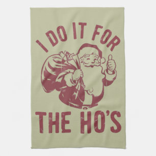 Linge De Cuisine Père Noël de Noël grossier Je le fais pour les Ho'