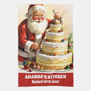 Linge De Cuisine Père Noël Décorer un gâteau Noël personnalisé