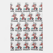 Linge De Cuisine Père Noël drôle Pattern Humour de Noël (Vertical)