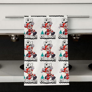 Linge De Cuisine Père Noël drôle Pattern Humour de Noël