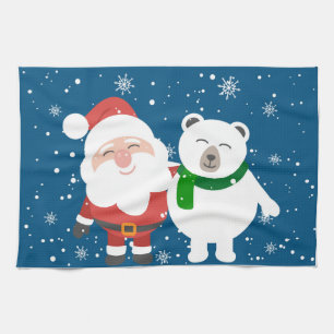 Linge De Cuisine Père Noël et Ours polaire