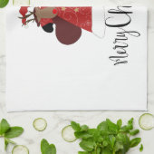 Linge De Cuisine Père Noël et Rudolph (Plié)