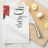 Linge De Cuisine Père Noël et Rudolph (Quart Plié)