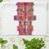 Linge De Cuisine père Noël Fe New Mexico Skyline (Plié)