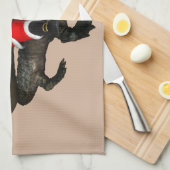 Linge De Cuisine Père Noël Festif Montant Un Alligator (Quart Plié)