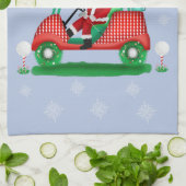 Linge De Cuisine Père Noël In Golf Panier Joyeux Noël (Plié)