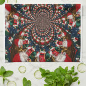 Linge De Cuisine Père Noël magique en effervescence : Idées de cuis (Plié)