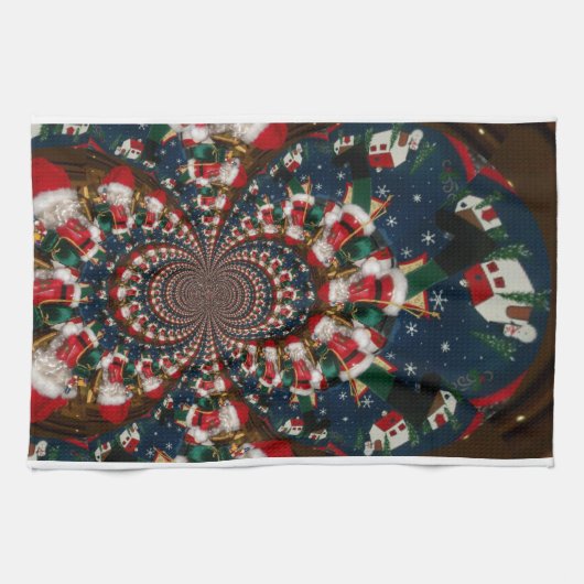 Linge De Cuisine Père Noël magique en effervescence : Idées de cuis (Horizontal)