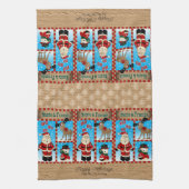 Linge De Cuisine Père Noël mignon et amis (Vertical)