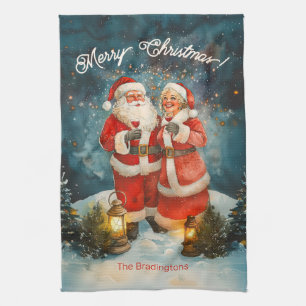 Linge De Cuisine Père Noël Mme Claus Joyeux Noël