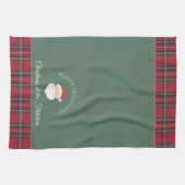 Linge De Cuisine Père Noël Nom personnel et texte Noël (Horizontal)