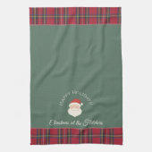 Linge De Cuisine Père Noël Nom personnel et texte Noël (Vertical)