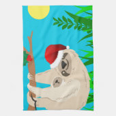 Linge De Cuisine père Noël sloth (Vertical)