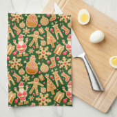 Linge De Cuisine Père Noël & Snowman Gingerbread Noël Cookies (Quart Plié)