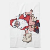 Linge De Cuisine Père Noël Utilisation de toilettes (Vertical)
