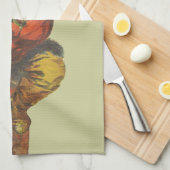 Linge De Cuisine Père Noël vintage descend Chimney (Quart Plié)