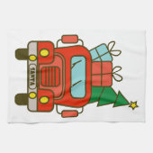 Linge De Cuisine Père Noël vue de devant Joyeux Noël (Horizontal)