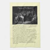 Linge De Cuisine Pères de pèlerin de fleur printanière - signature (Vertical)