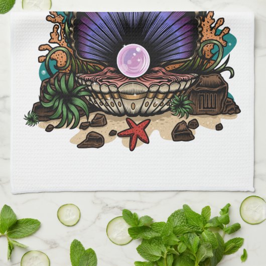 Linge De Cuisine Perle De La Mer (Plié)