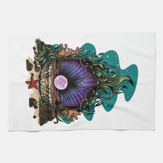 Linge De Cuisine Perle De La Mer (Horizontal)