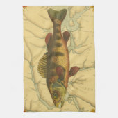 Linge De Cuisine Perle jaune sur la carte (Vertical)