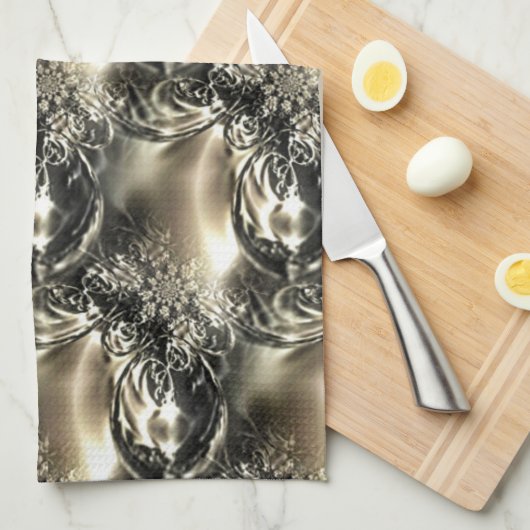 Linge De Cuisine Perles dorées (Quart Plié)