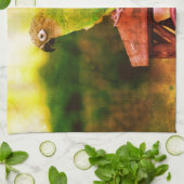 Linge De Cuisine Perroquet de pâte feuilletée Abstrait  (Plié)