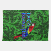 Linge De Cuisine Perroquet de temps d'île (Horizontal)