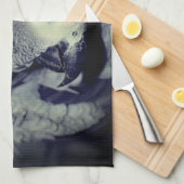 Linge De Cuisine Perroquet gris d'Afrique mignonne Oiseau 2  (Quart Plié)