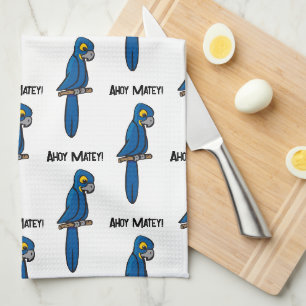 Linge De Cuisine Perroquet Pirate Ahoy Matelot Dessin Animé, Oiseau