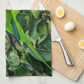 Linge De Cuisine Perroquet vert (Quart Plié)