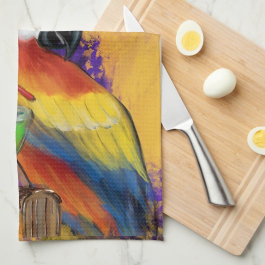 Linge De Cuisine Perroquets (Quart Plié)