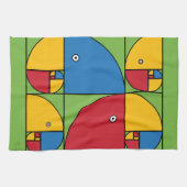 Linge De Cuisine Perroquets de Fibonacci (Horizontal)