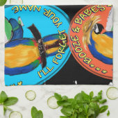 LINGE DE CUISINE PERROQUETS SOÛLS (Plié)