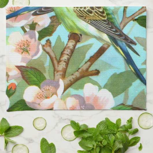 Linge De Cuisine Perruches (Plié)