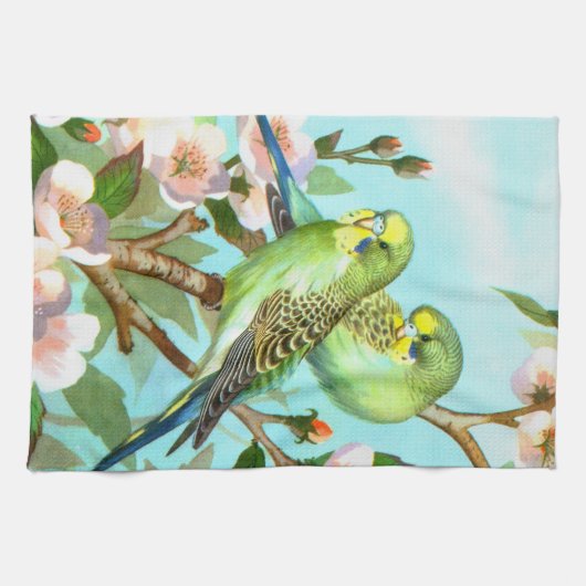 Linge De Cuisine Perruches (Horizontal)