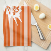Linge De Cuisine Persimmon Victorian Stripe avec Papillon (Quart Plié)