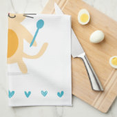 Linge De Cuisine Personalized Chef Cat Kitchen Towel (Quart Plié)