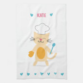 Linge De Cuisine Personalized Chef Cat Kitchen Towel (Vertical)