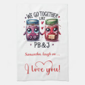 Linge De Cuisine Personalized Couple Valentine Funny Food Towel (Vertical)