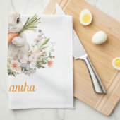 Linge De Cuisine Personalized Easter Bunny Kitchen Towel  (Quart Plié)