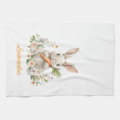 Linge De Cuisine Personalized Easter Bunny Kitchen Towel  (Horizontal)